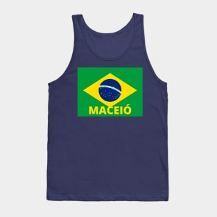 Maceió City in Brazilian Flag Tank Top